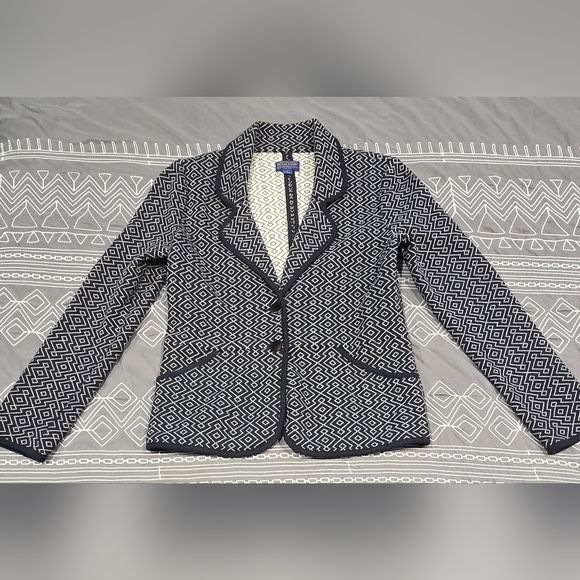 Pendleton Jackets & Blazers - Pendleton Geometric Navy And White Blazer Size Small